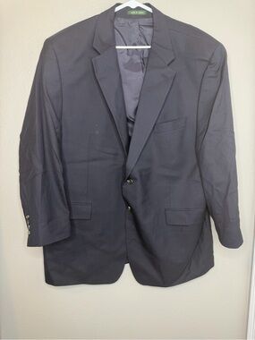 Lauren Ralph Lauren blazer 100% Wool Men Sz 50R Two Button Coat Navy